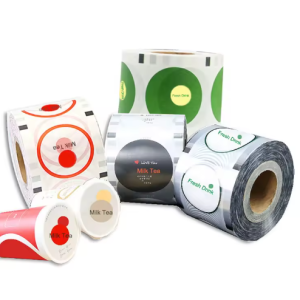 Printed Disposable Plastic Bubble Boba Tea Cups Sealer Roll