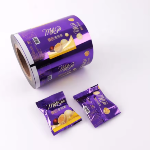 Soft BOPP Lamination PE Film Roll Flexible Plastic Snacks and Food Packaging for Cookies Candies